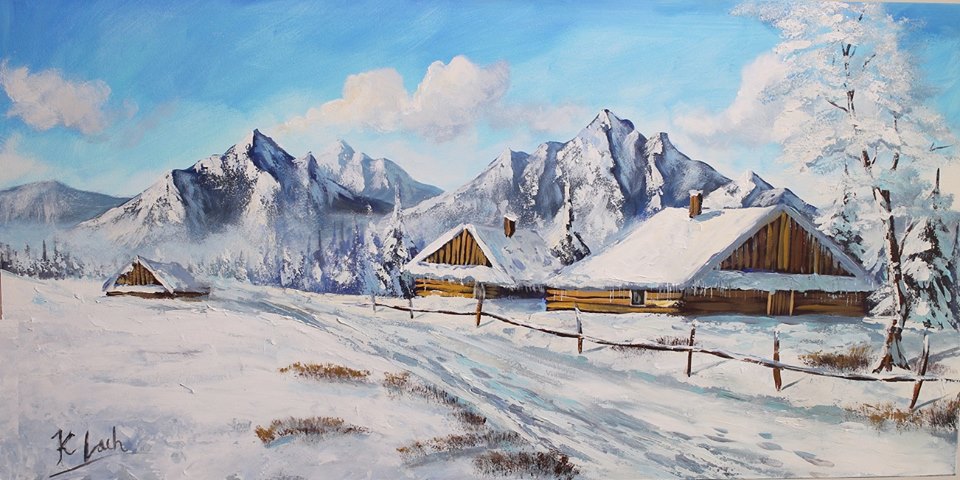 K Lach Obraz Górska zima 100x50
