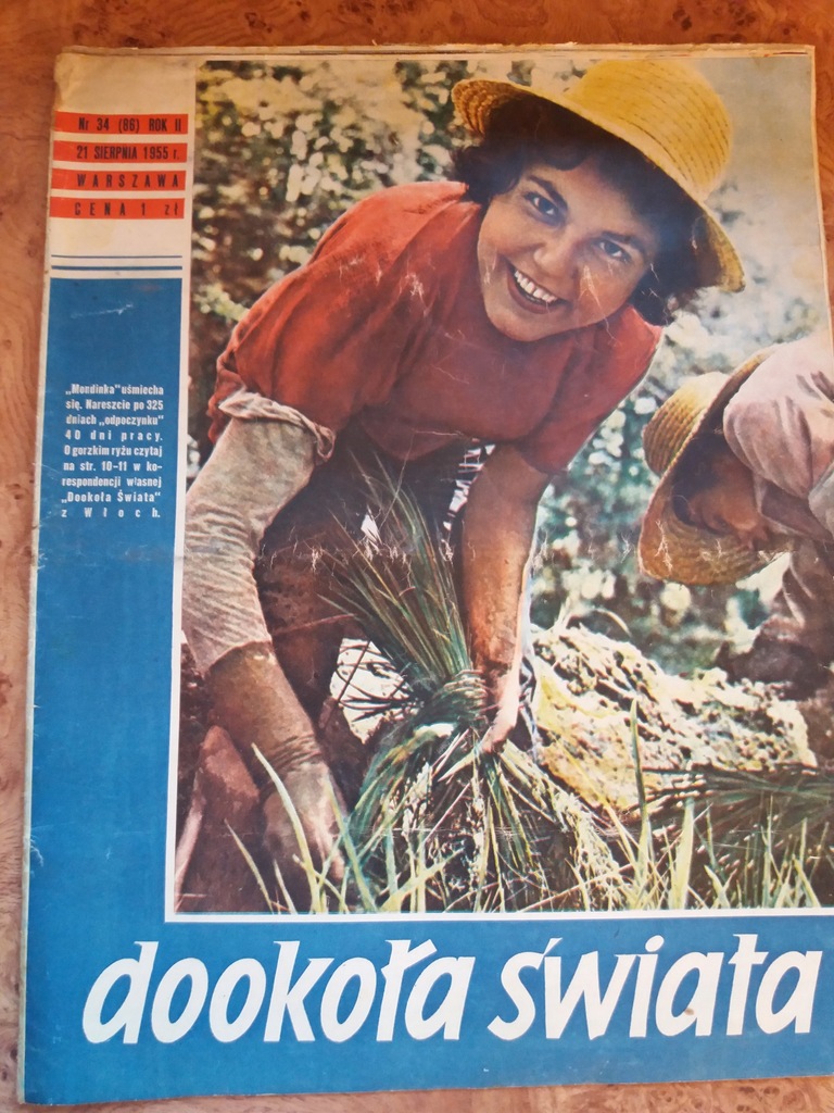 czasopismo Dookoła Świata nr 19 i 34 z 1955 roku