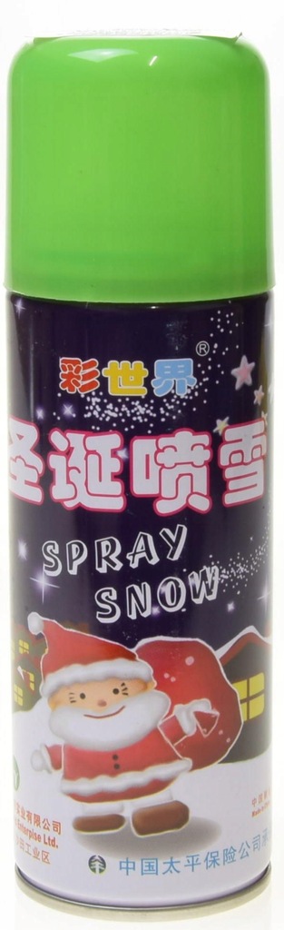 Sztuczny śnieg kolorowy w sprayu ozdobny święta K1