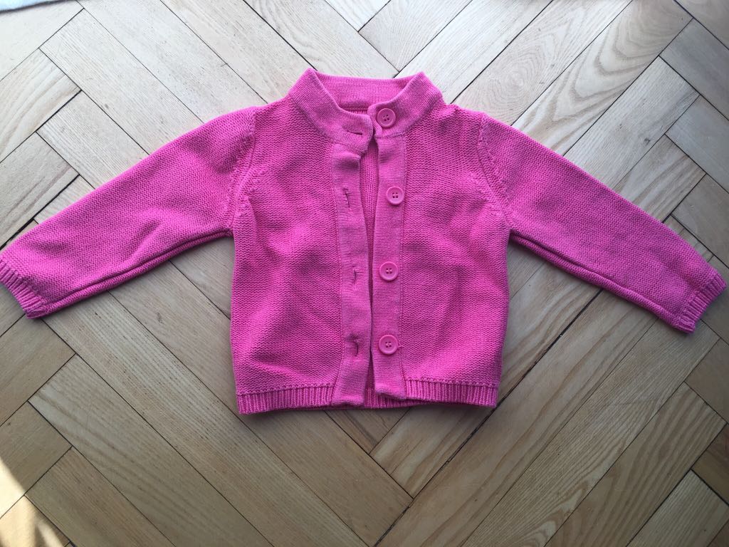 Sweter różowy Mothercare 86 guziki kardigan