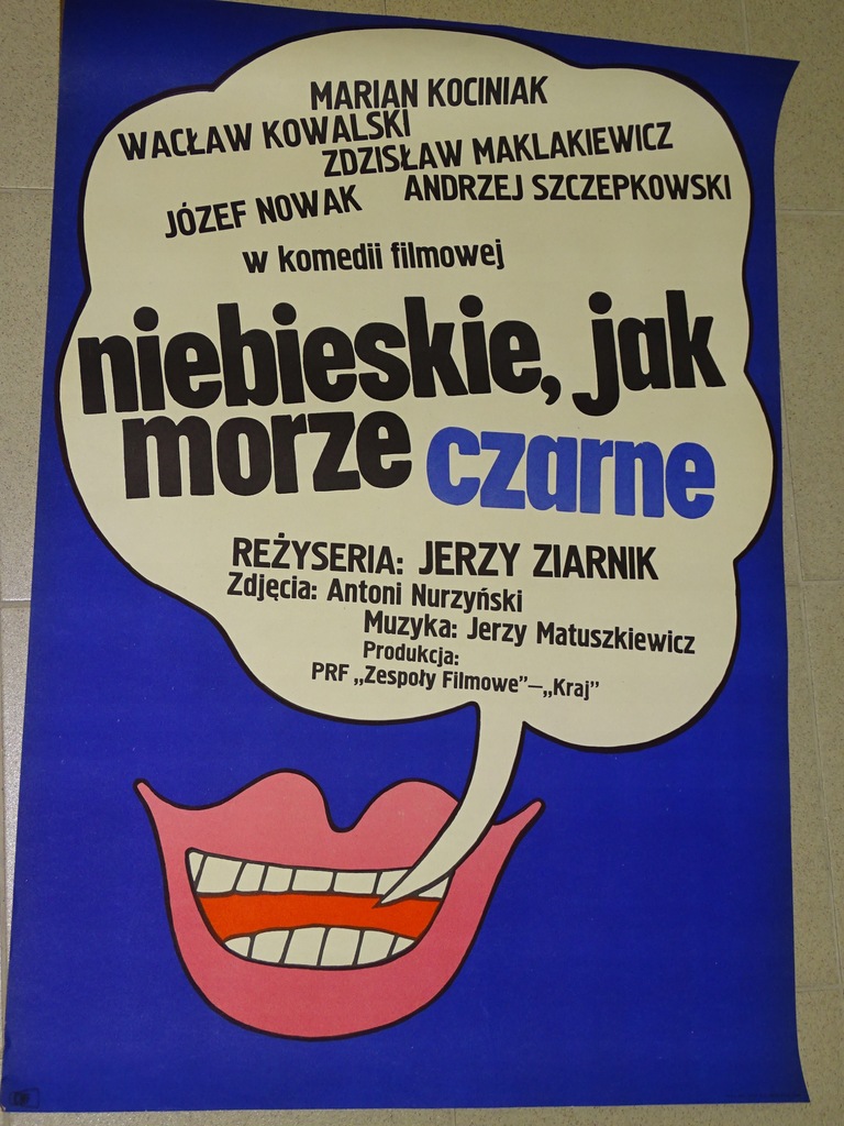 PLAKAT FILMOWY polski film NIEBIESKI JAK MORZE CZA
