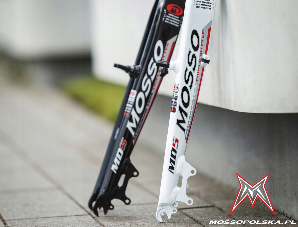 Widelec MOSSO MD5 v-brake 26" biały 800 g