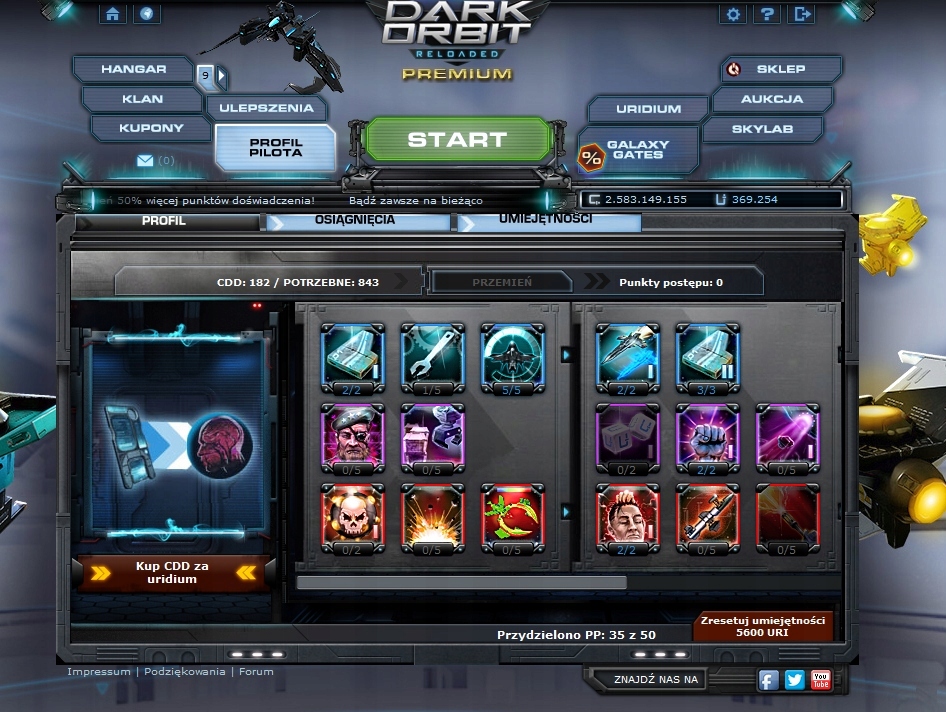 Konto DarkOrbit PL 1,2,3