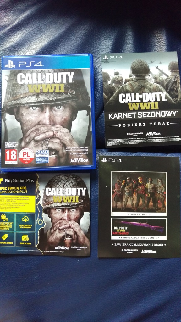 Call Of Duty WWII WW2 pl ps4 + KODY jak nowa W-wa