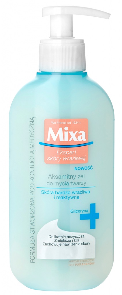 Mixa - Żel do mycia twarzy - Skóra bardzo wrażliwa