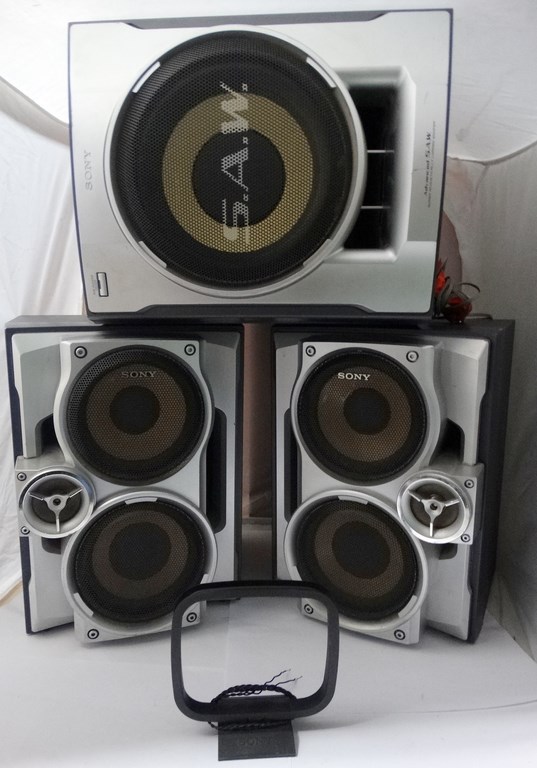 WIEŻA SONY MHC-RG440S + DWA GŁOŚNIKI + SUBWOOFER
