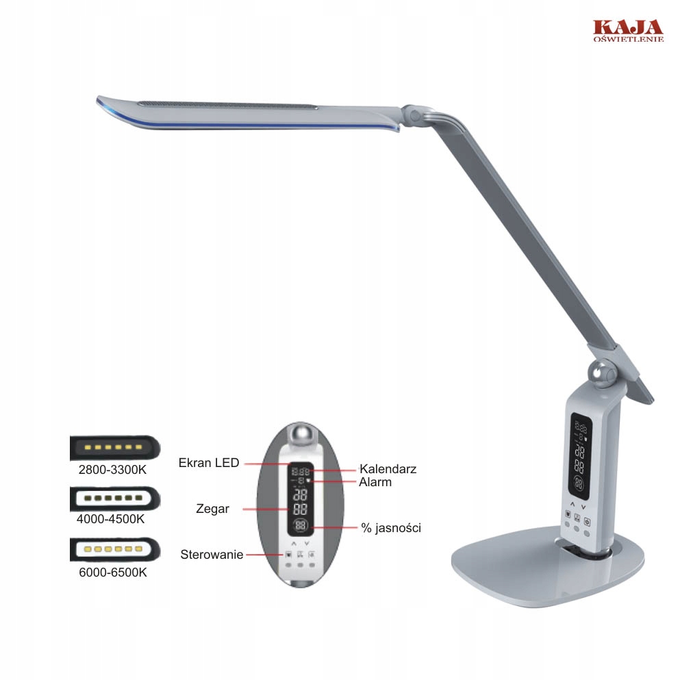 Lampka biurkowa biała Kaja K-BL-1230 nowa GWAR.