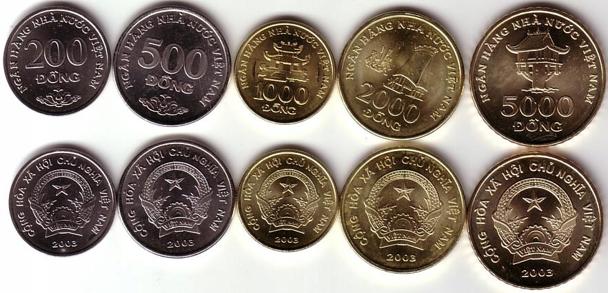 VIETNAM zestaw 5 monet