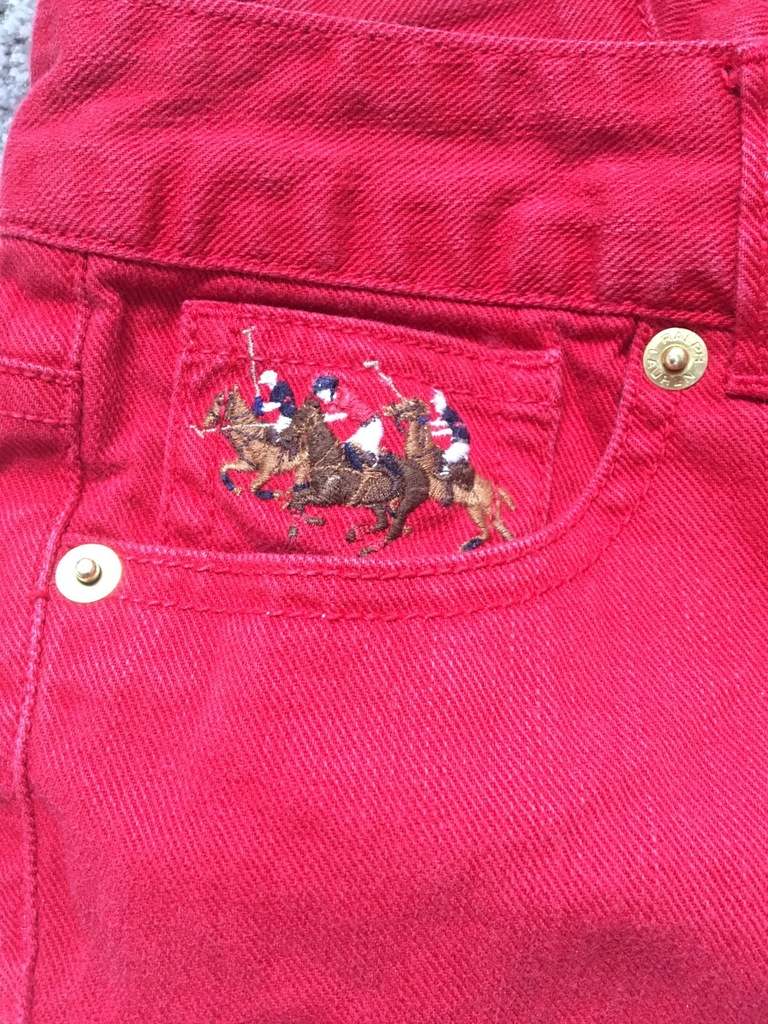 Ralph Lauren czerwone dżinsy