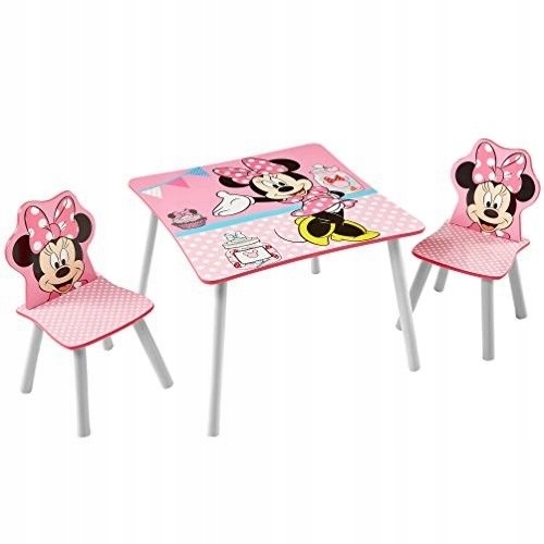 F2A83 DISNEY MYSZKA MINNIE MIKI STOLIK + KRZESŁA