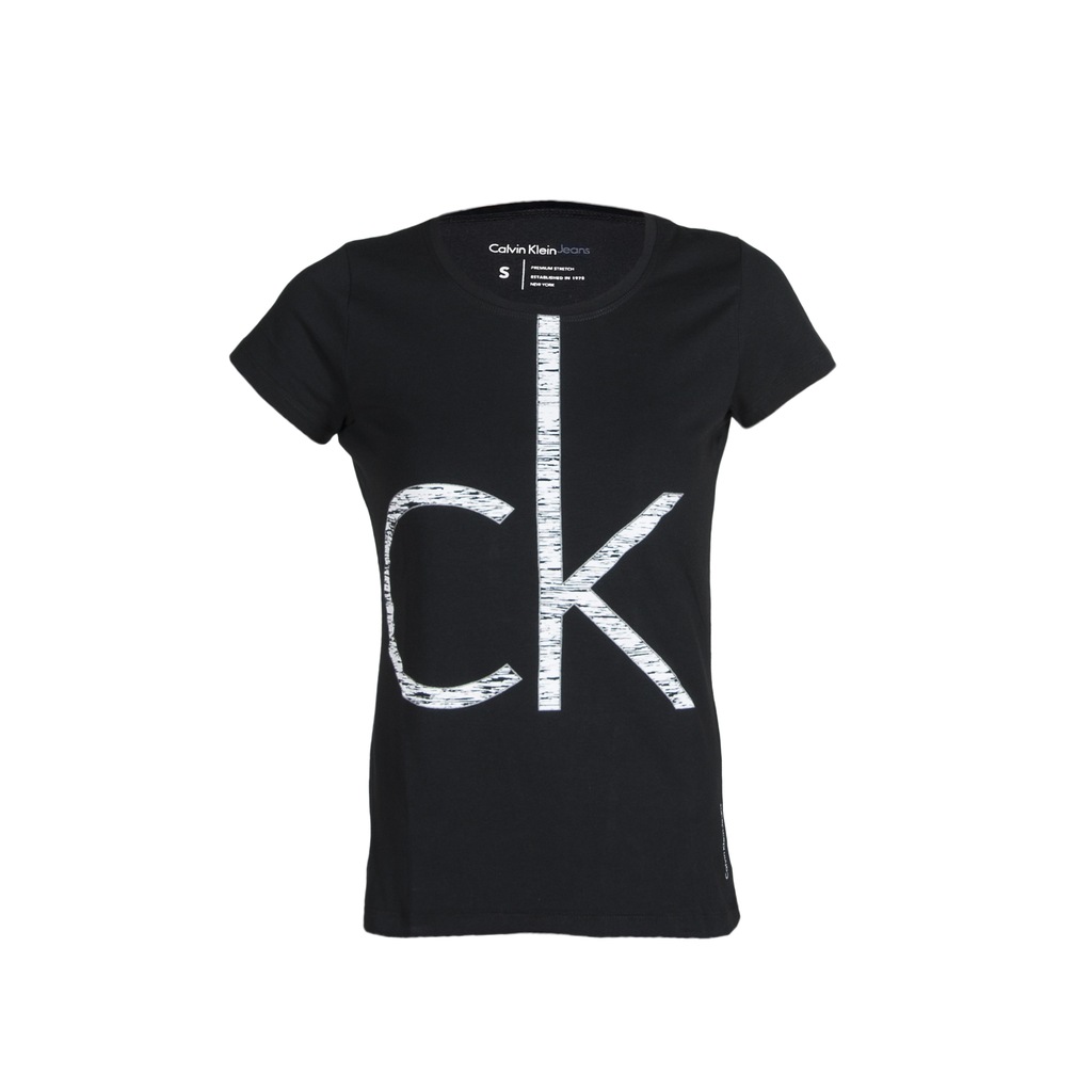 Calvin Klein Ck T Shirt Granatowy Damski Logo Ds 7350845598 Oficjalne Archiwum Allegro