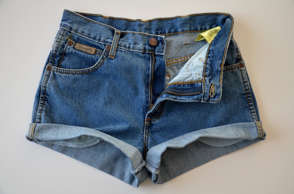 WRANGLER szorty  jeansowe  DIY wysoki stan  LEVIS