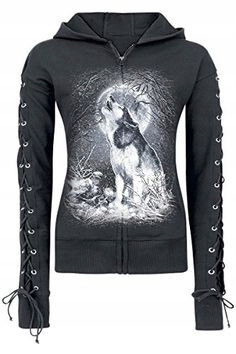 Bluza spiral wilk wolf rock goth gothic restyle
