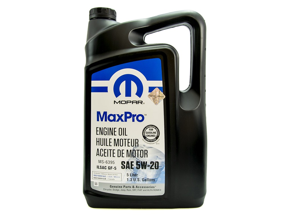 Mopar Maxpro Olej Silnikowy 5w20 5l 7053781889 Oficjalne Archiwum