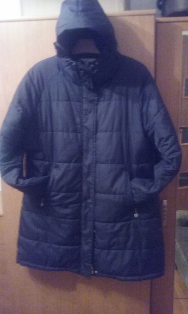 ole szwedzki płaszcz dłuższa kurtka pikowana L-XL