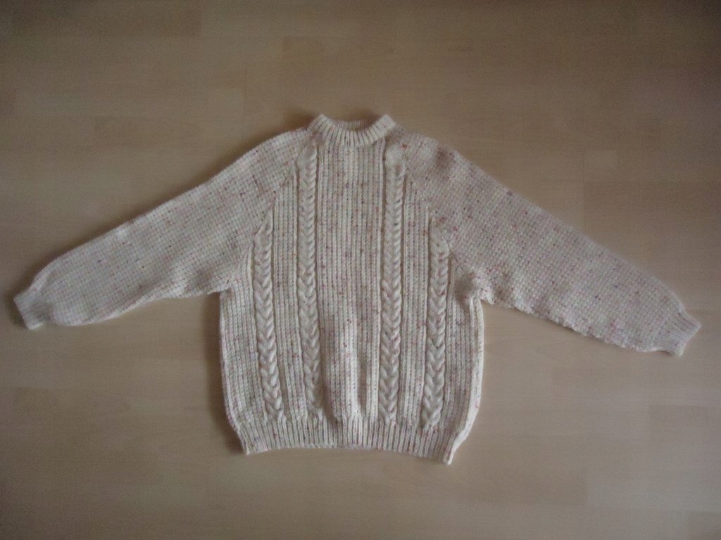 Sweter męski włóczkowy beż r. M/L Tanio!