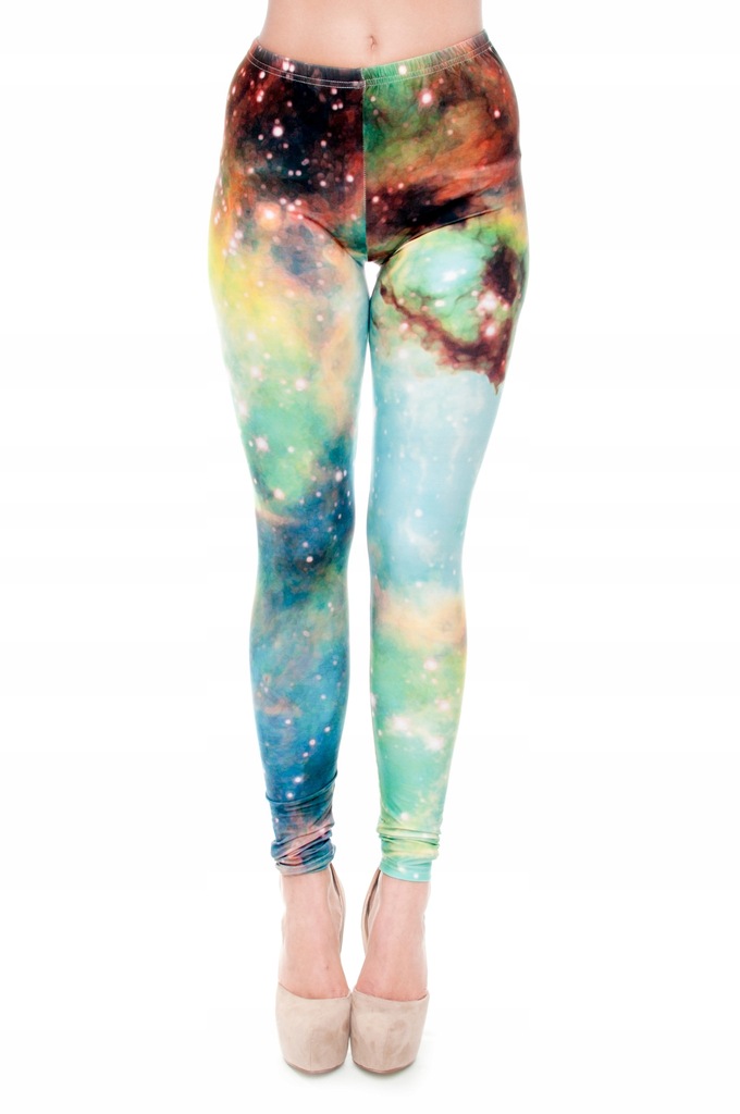Legginsy damskie getry print joga galaxy kosmos