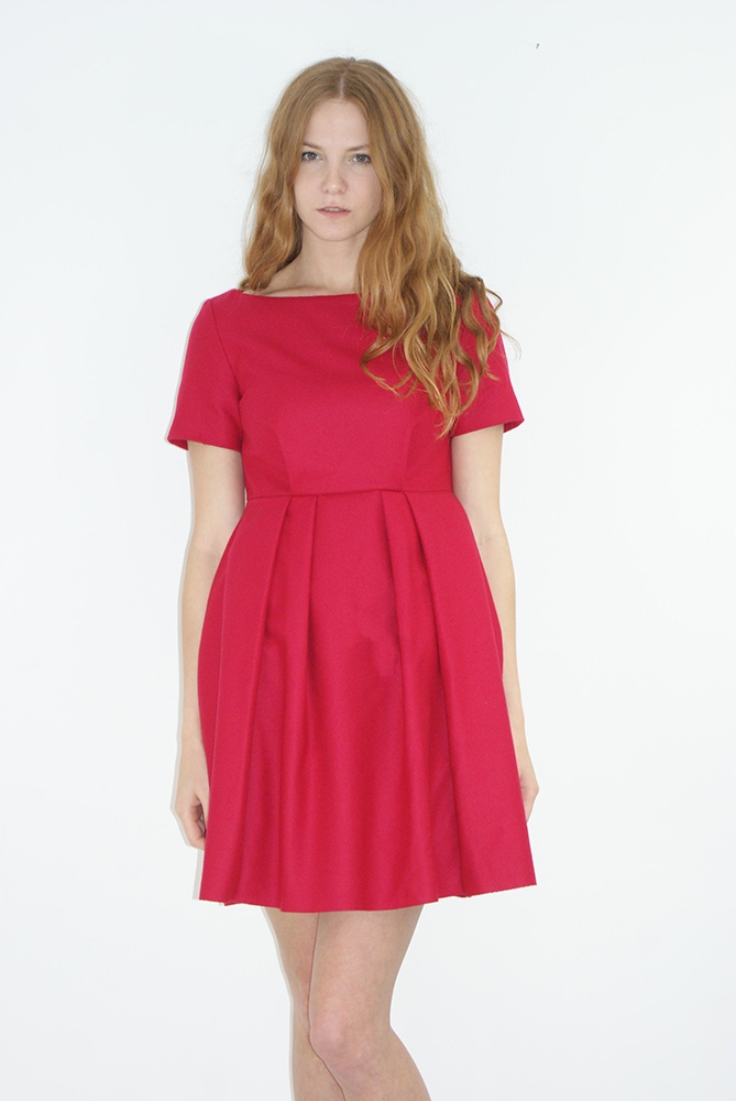 cos czerwona sukienka wełna kaszmir r. 42/XL