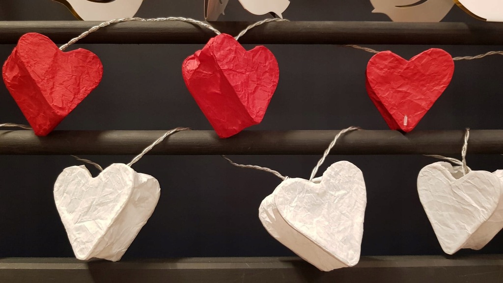 IKEA STRALA lampki 12 LED puszka WALENTYNKI