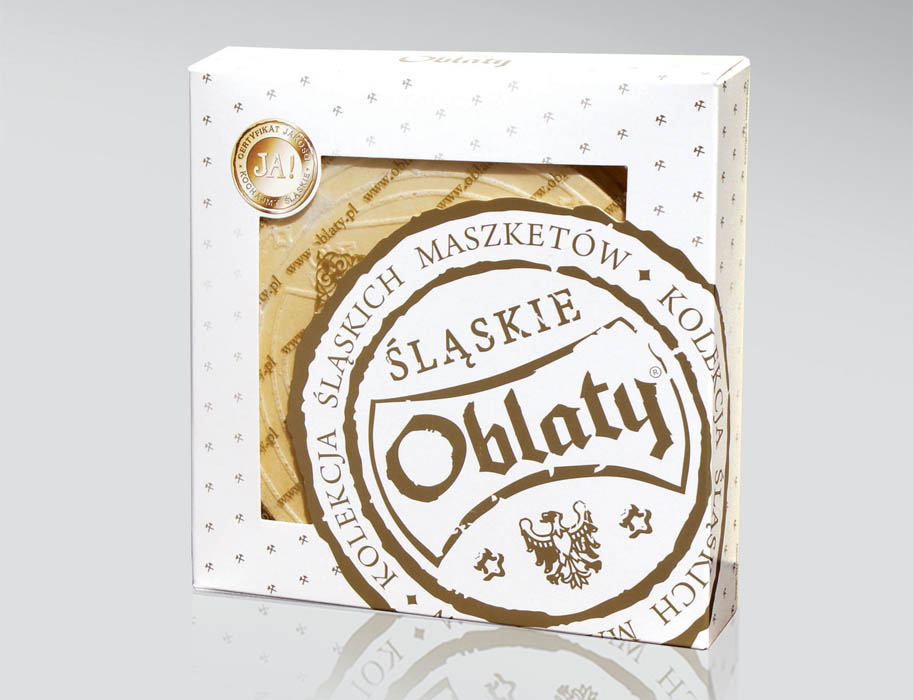 OBLATY ŚLĄSKIE wafle DELIKATNE KRUCHE pudełko 60g