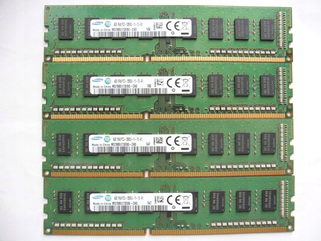 DDR3 RAM Samsung 4 x 4GB 16GB M378B5173EB0-CK0