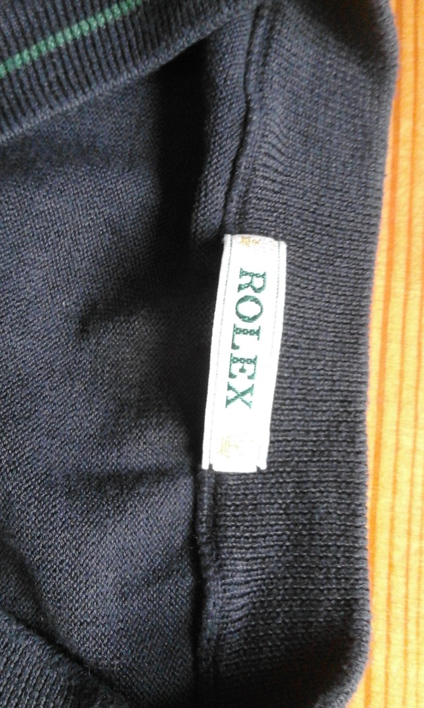 Sweter bezrękawnik ROLEX jedwab jedyny  zegarek