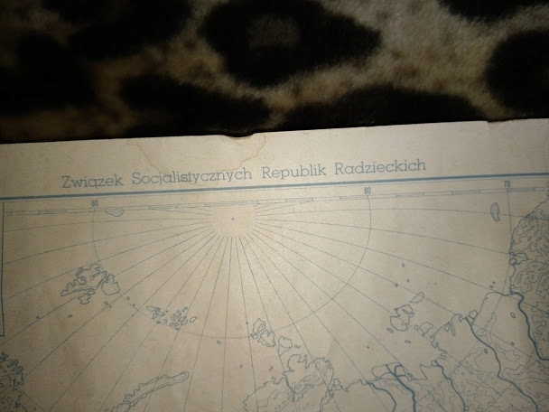 mapa konturowa 1963 ZSRR Romer 1:25000000 Zwiazek