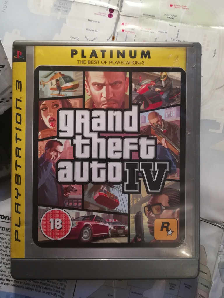 GTA IV (grand theft auto) PLATINUM - PS3 BOX
