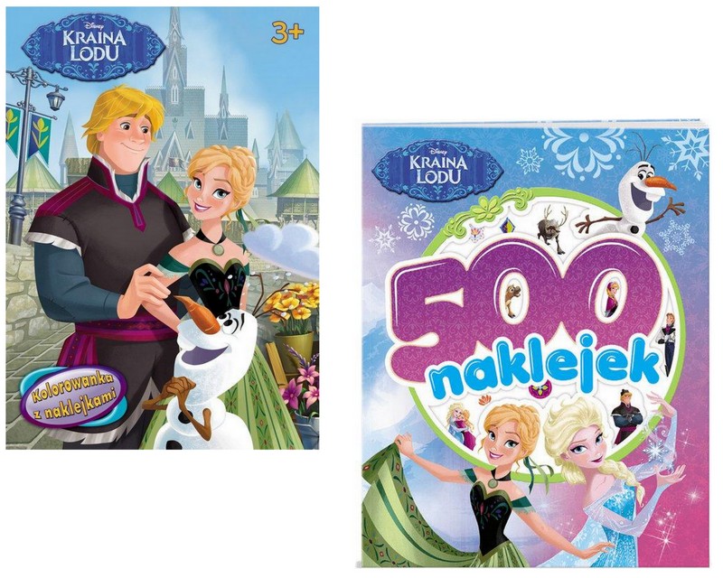 Kraina Lodu 500 naklejek Frozen Elsa+ Kolorowanka