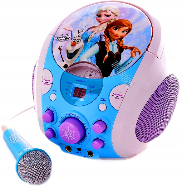 BOOMBOX KARAOKE ODTWARZACZ CD z Mikrofonem FROZEN 7711890096