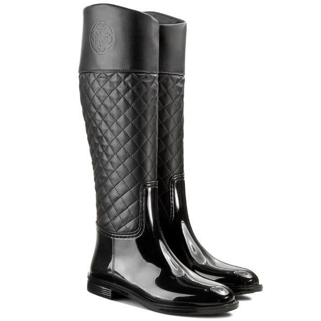 BUTY GUESS KALOSZE DAMSKIE EKOSKÓRA CZARNE 38