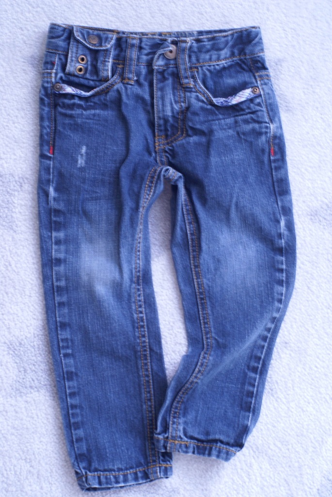 Spodnie jeans, r. 98-104, royal rebel, granatowe