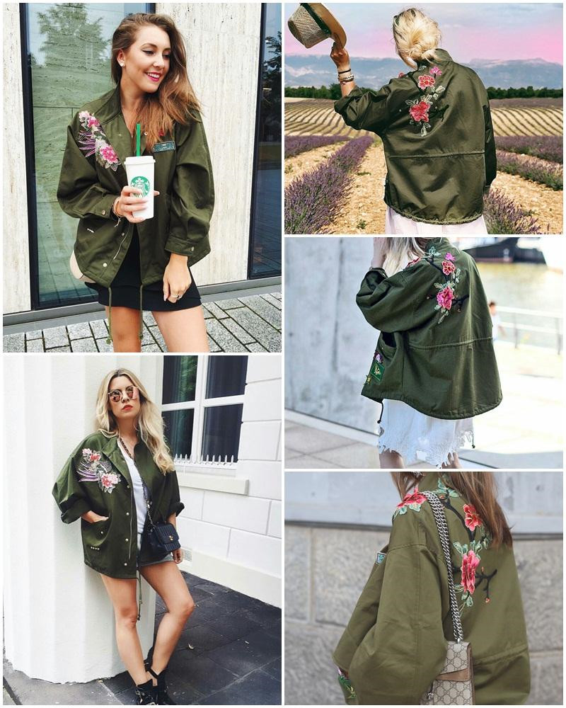 kahki♡ Modna kurtka khaki hafty S lato parka ZARA %%% - 7429752498
