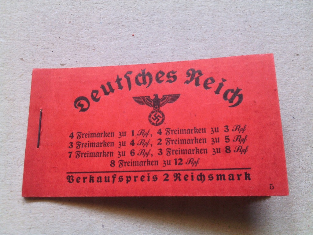 Zeszyt Reich Booklet - Michel 37.3 - (Mi.481-487)