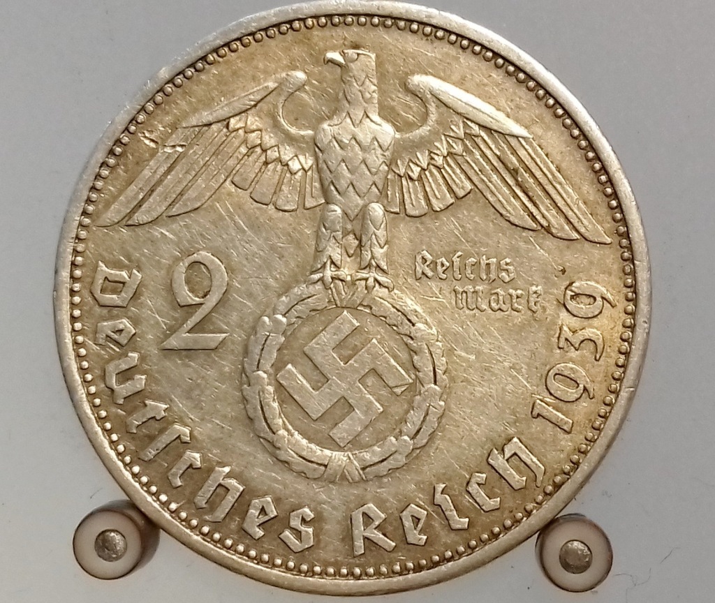 SREBRO 1939 r SWASTYKA - NIEMCY Z OKRESU  II WOJNY