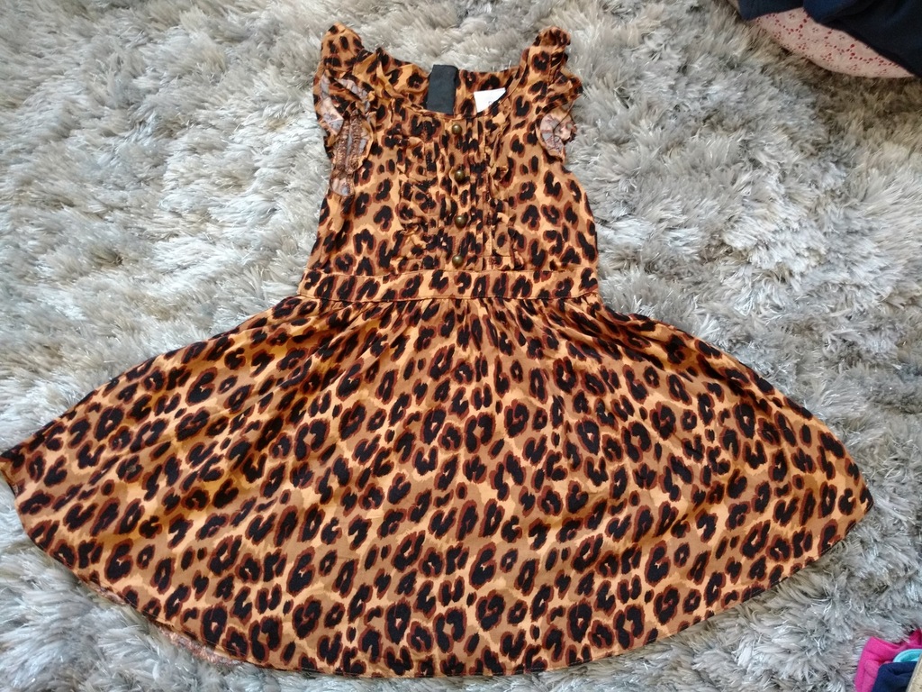 NEXT cudna sukienka panterka 110cm bdb+