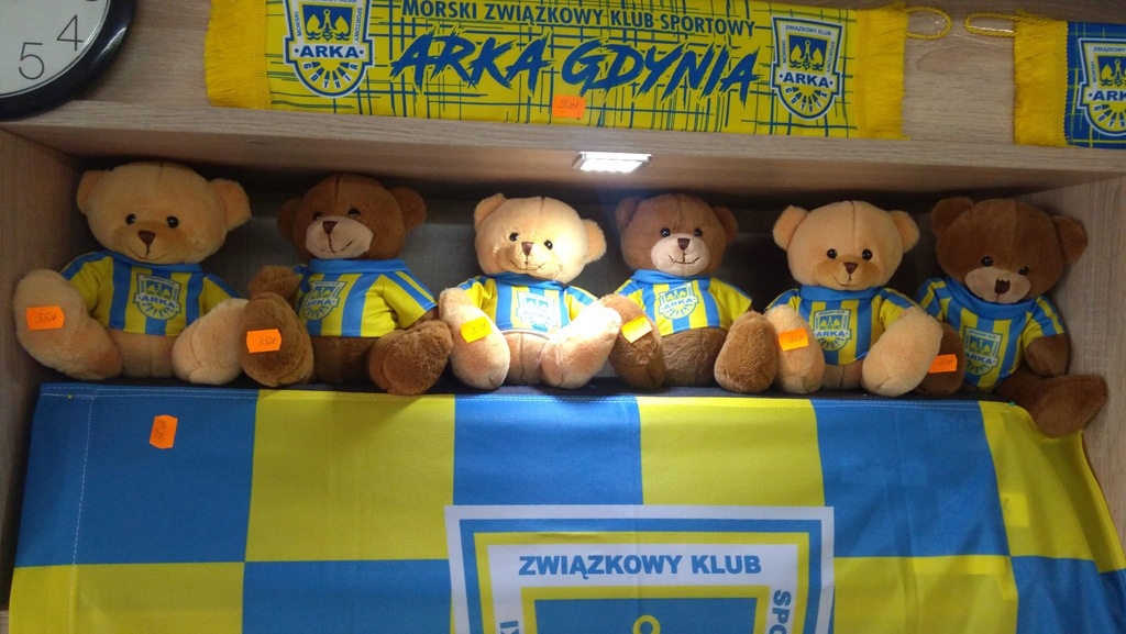 Maskotka Miś w koszulce Arka Gdynia 20cm