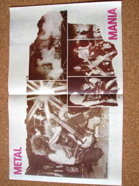 METALMANIA plakat z lat 80 na przełaj