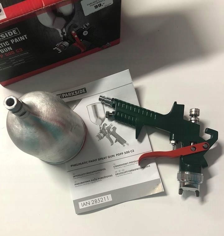 PARKSIDE PNEUMATIC PAINT SPRAY GUN 7598525991 oficjalne archiwum