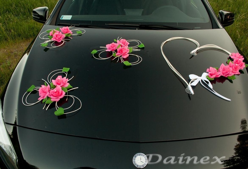 Dekoracja samochodu na samochód ślub wesele ozdoby