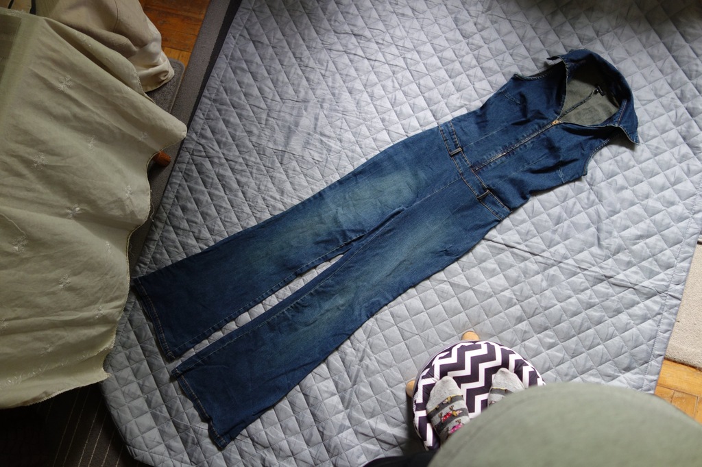 Spodnie jeans kombinezon VERO MODA dzwony 38/M