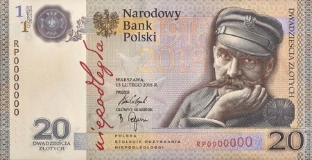 20 zł 2018 - Niepodległość banknot