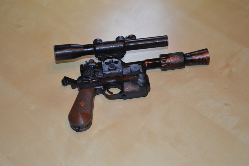Star Wars, DL44, Han Solo BLASTER, druk 3d