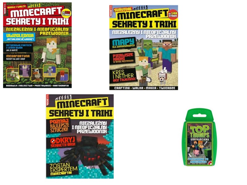 Minecraft Sekrety i triki 1-3+ Top Trumps Minecraf
