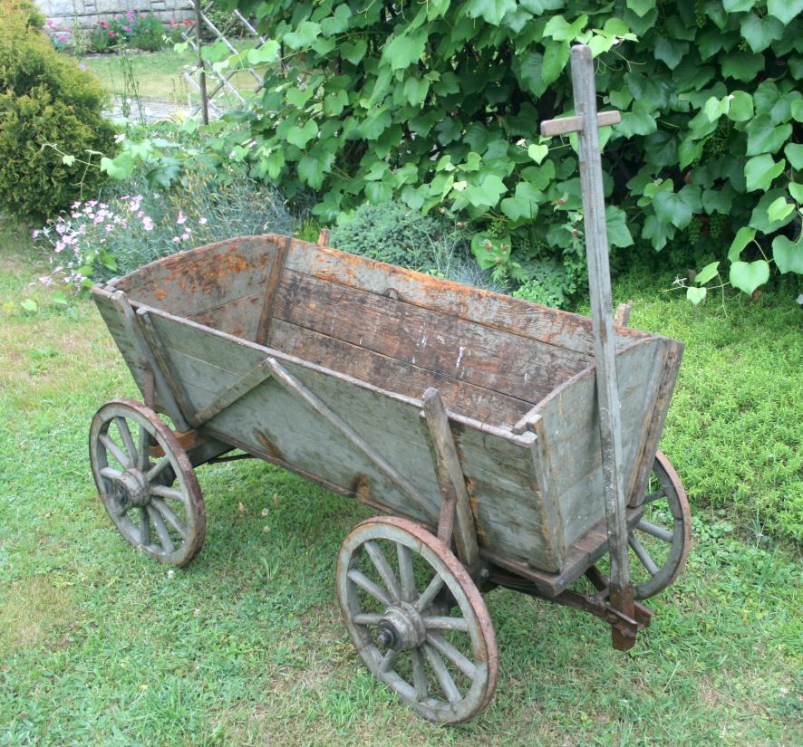 DREWNIANY WÓZEK TRANSPORTOWY, OGRODOWY,GOSPODARCZY