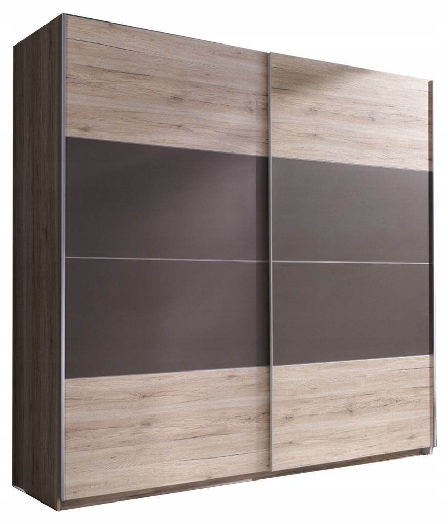 Szafa przesuwna dąb sanremo jasny 220 NAJSZYBCIEJ - 6794331177