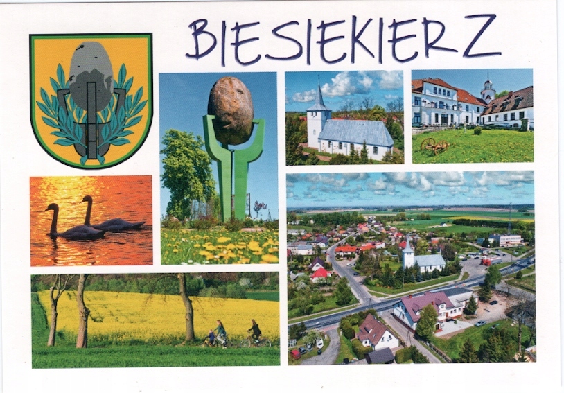 BIESIEKIERZ - KOŚCIÓŁ + WIDOK Z GÓRY - HERB - 2018