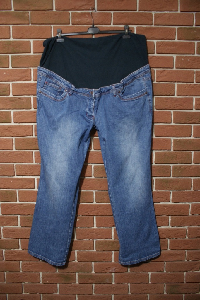 BONPRIX spodnie ciążowe jeansy proste BDB- 52 54