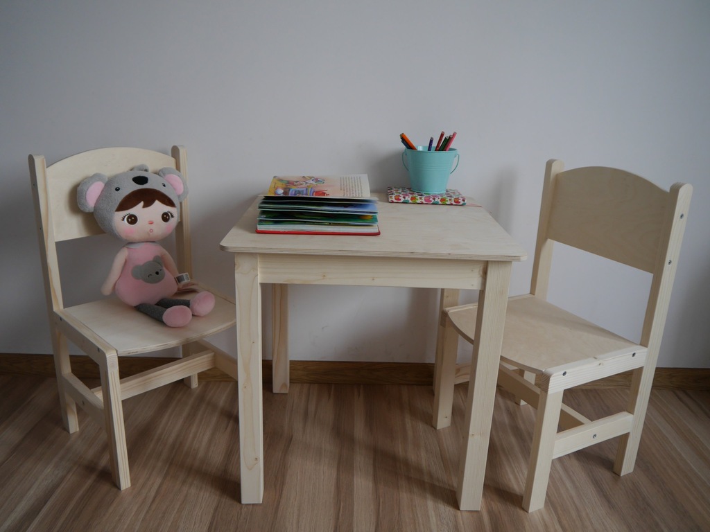 Komplet stolik i dwa krzesła,krzesełka dla dzieci! - 6764780257