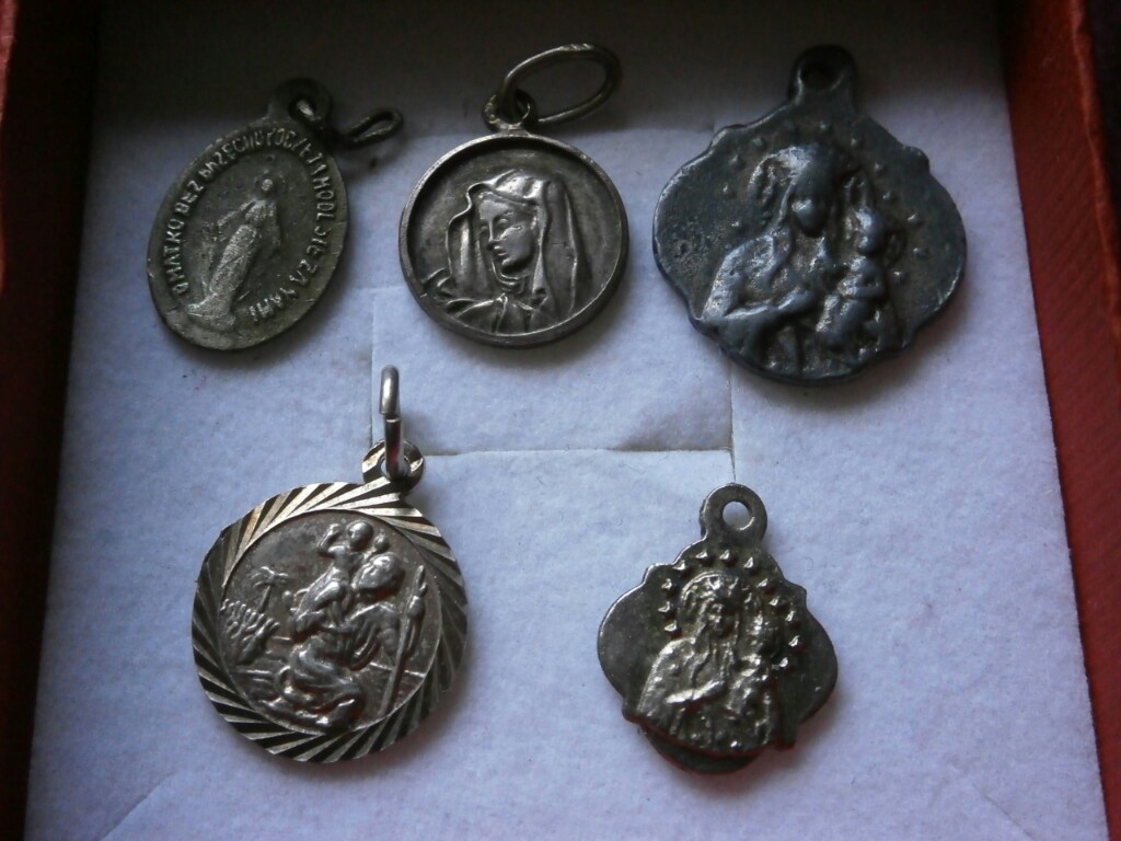 Medaliki- Zestaw,srebro,Ag.